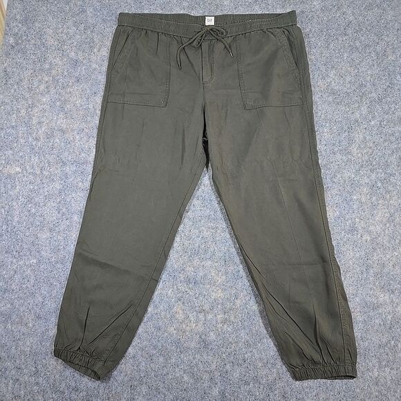 GAP Womens Green Jogger Pants Size XL Elastic Waist Casual Utility Pockets - Picture 2 of 11